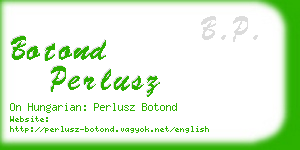 botond perlusz business card